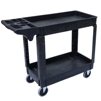 Heavy Duty Large Utility Cart with 2 Shelves, Cap. 500 Lbs.
